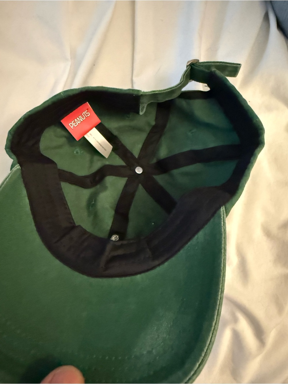 Snoopy Green Baseball Cap - Peanuts Embroidered - Picture 2 of 2